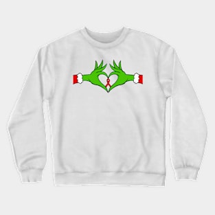 The Green Mean one with Awareness Ribbon (Red) Crewneck Sweatshirt